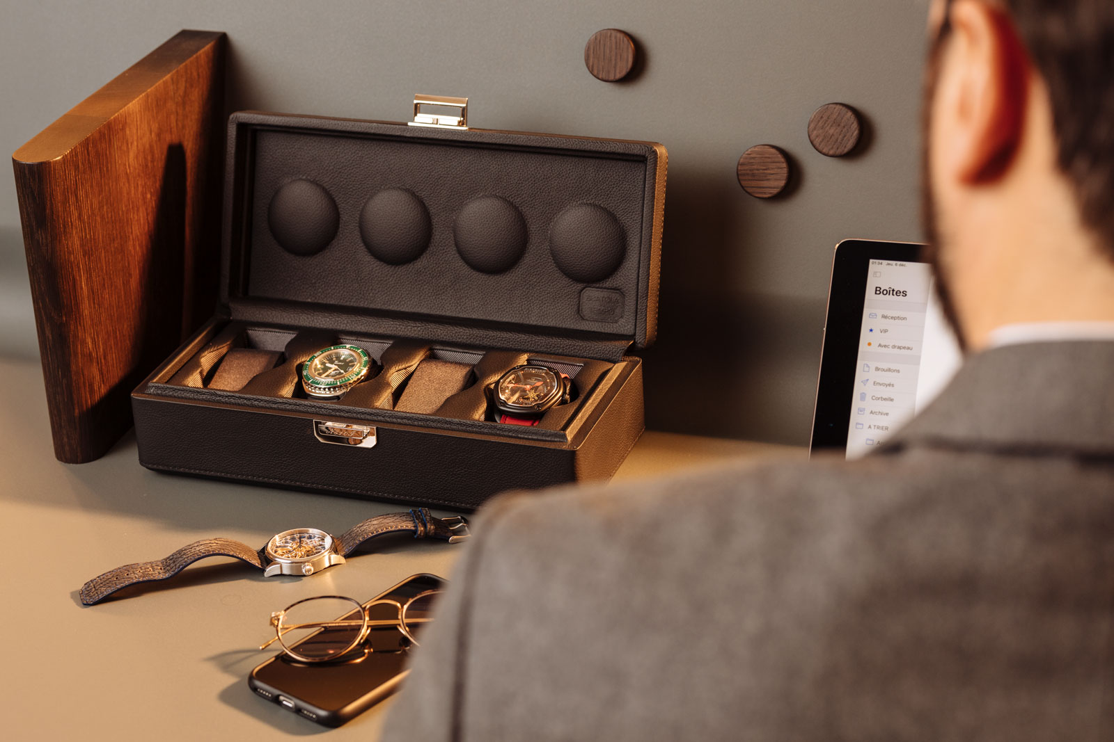 Scatola del Tempo - 1 watch leather case Viaggio – ABP Concept