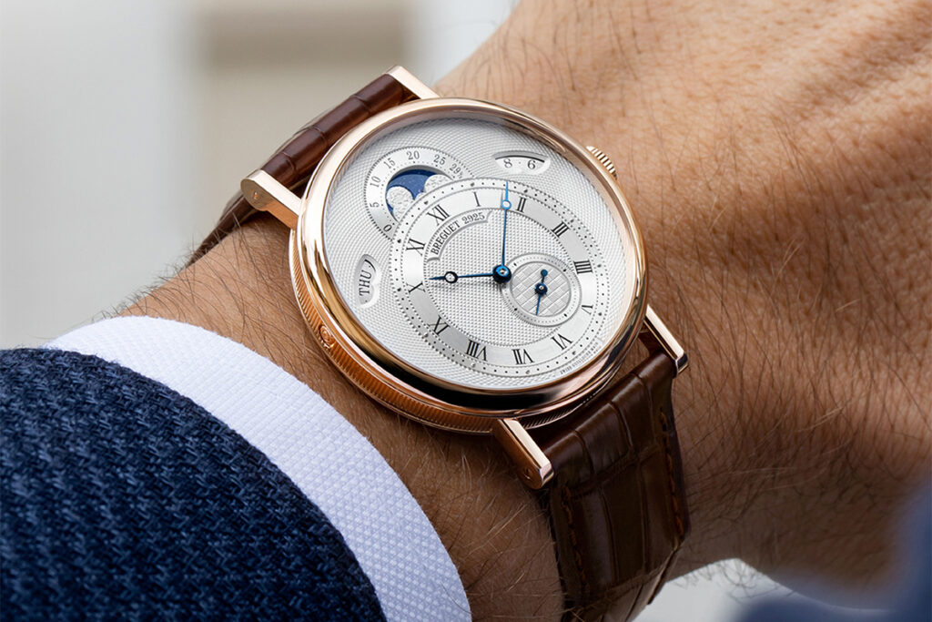 Breguet classique watch on strap.