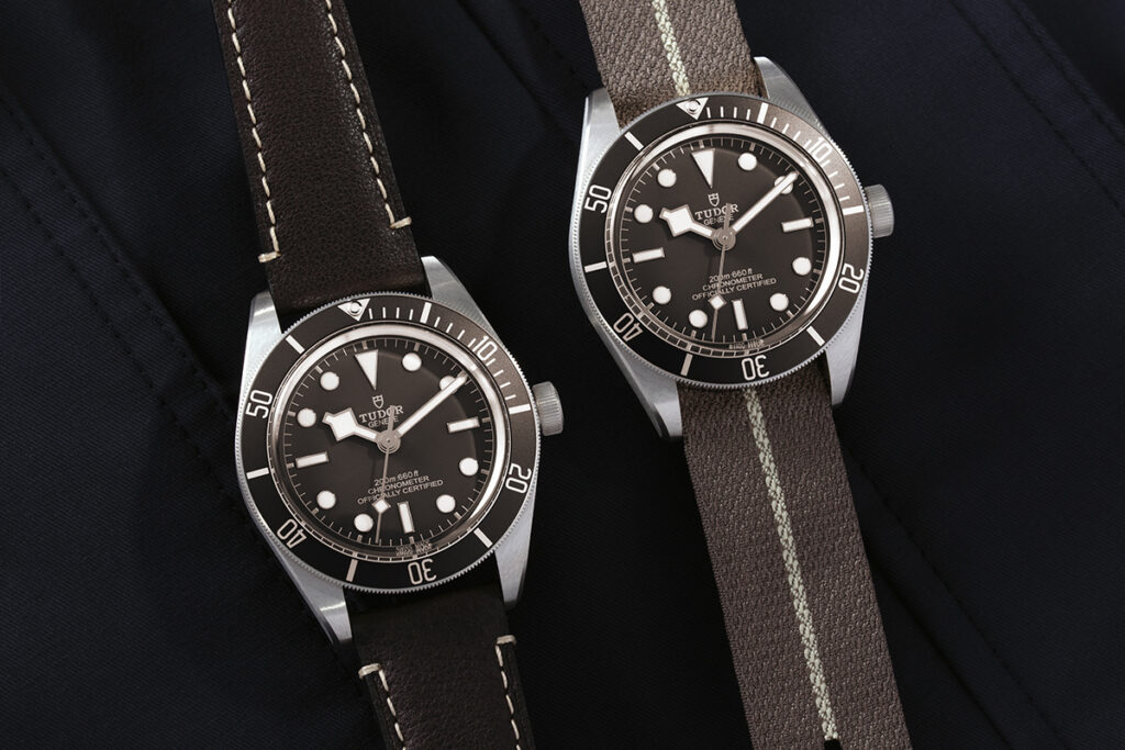 The new Tudor Black Bay 58 925 is available on leather or fabric strap.