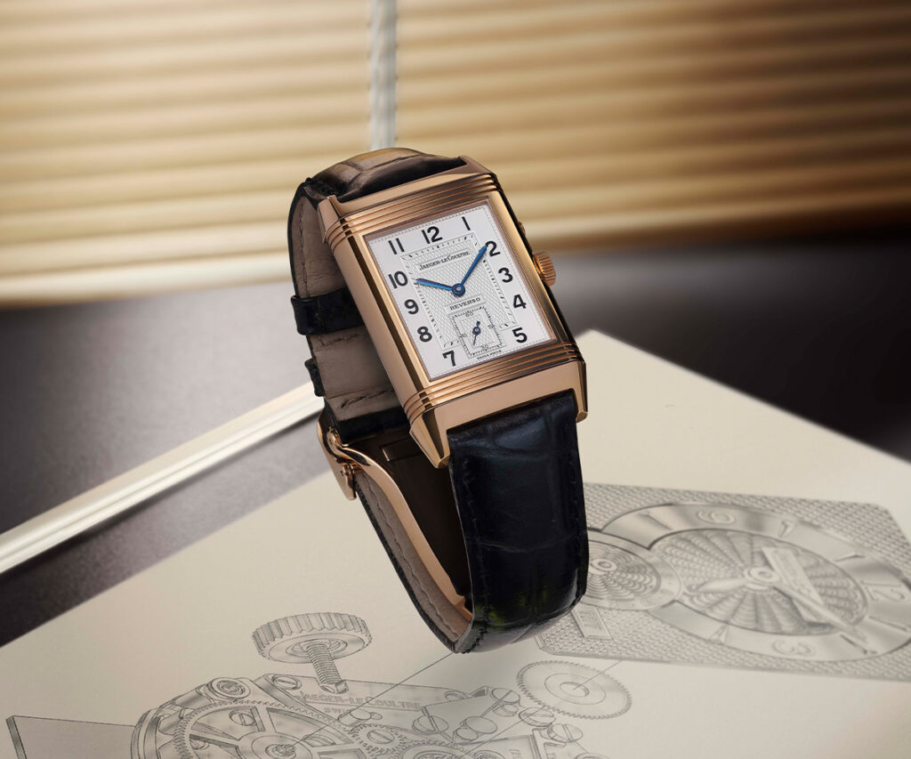 In 1994 Jaeger-LeCoultre created the Duoface – an entirely original interpretation of the dual-time complication. In place of the Reverso’s solid metal caseback, a second dial displays the second time zone.