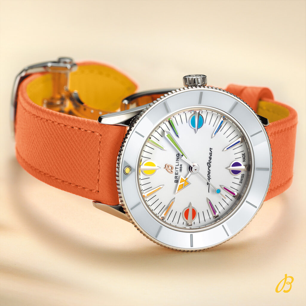 The New Breitling Superocean '57 Pastel Paradise Collection. Click the image to shop now.