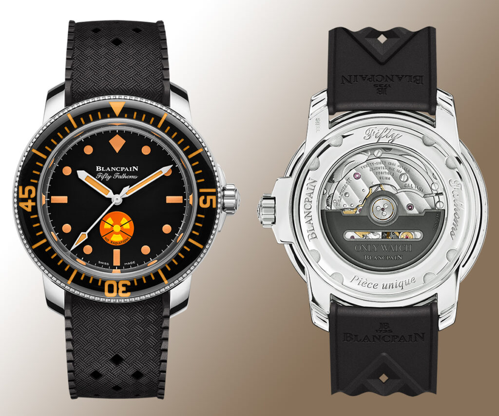 The Blancpain Tribute to Fifty Fathoms No Rad for Only Watch.