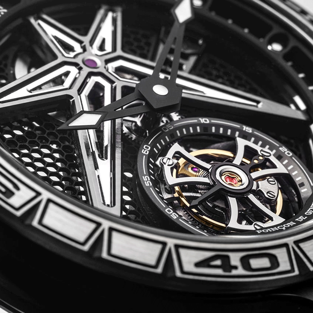 ROGER DUBUIS EXCALIBUR SPIDER BLACK DLC TITANIUM 39MM DBEX0815 Shop Roger Dubuis at Watches of Switzerland.