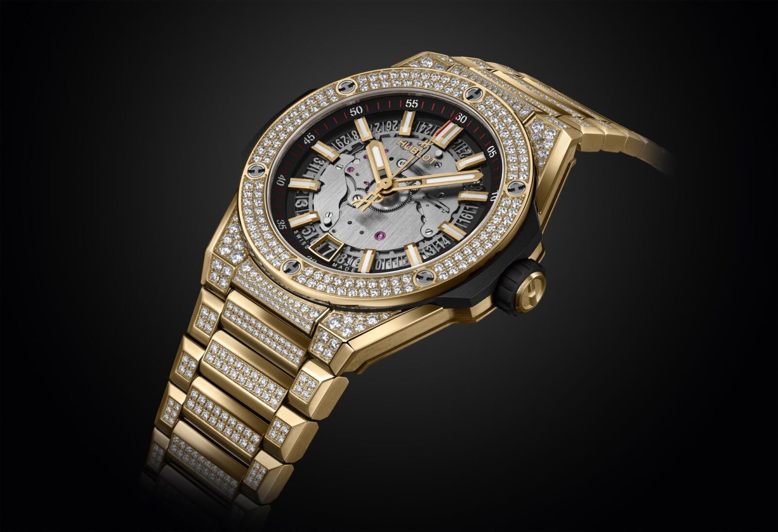 Hublot BIG BANG INTEGRATED TIME ONLY YELLOW GOLD PAVÉ 456.VX.0130.VX.3704