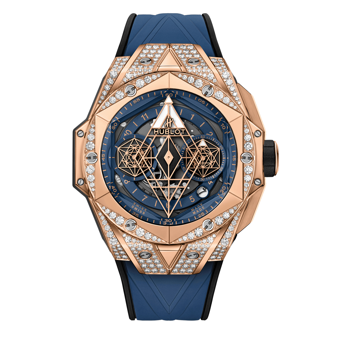 BIG BANG SANG BLEU II KING GOLD BLUE PAVE 45MM BLUE DIAL 418.OX.5108.RX.1604.MXM20