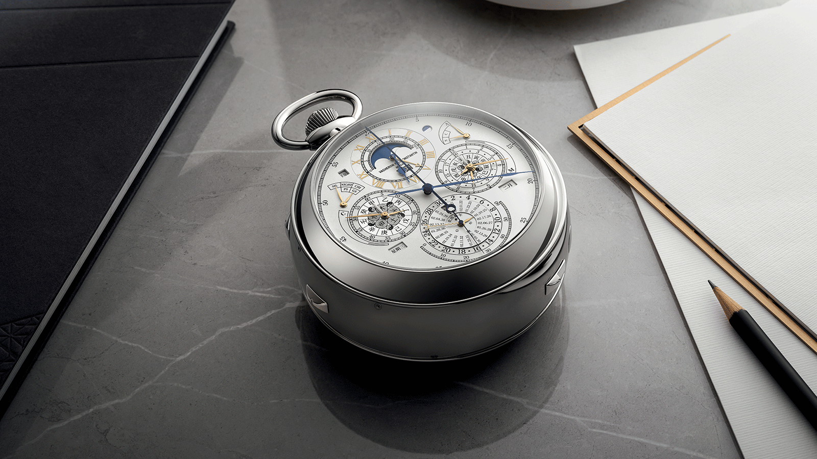 Vacheron Constantin presents the world's most complicated watch. Comprising 63 horological complications and 2,877 components, it surpasses the record already held by the Maison with Reference 57260.