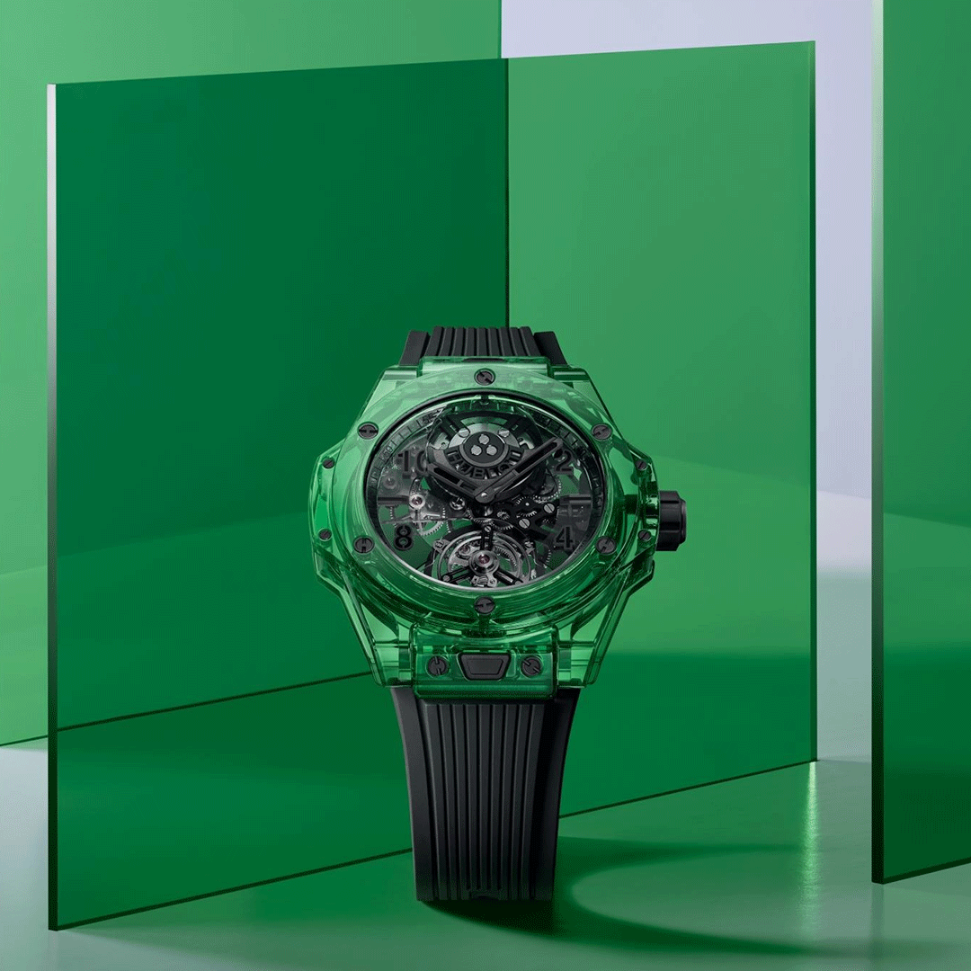 HUBLOT Big Bang Tourbillon Automatic Green Saxem 429.JG.0110.RT