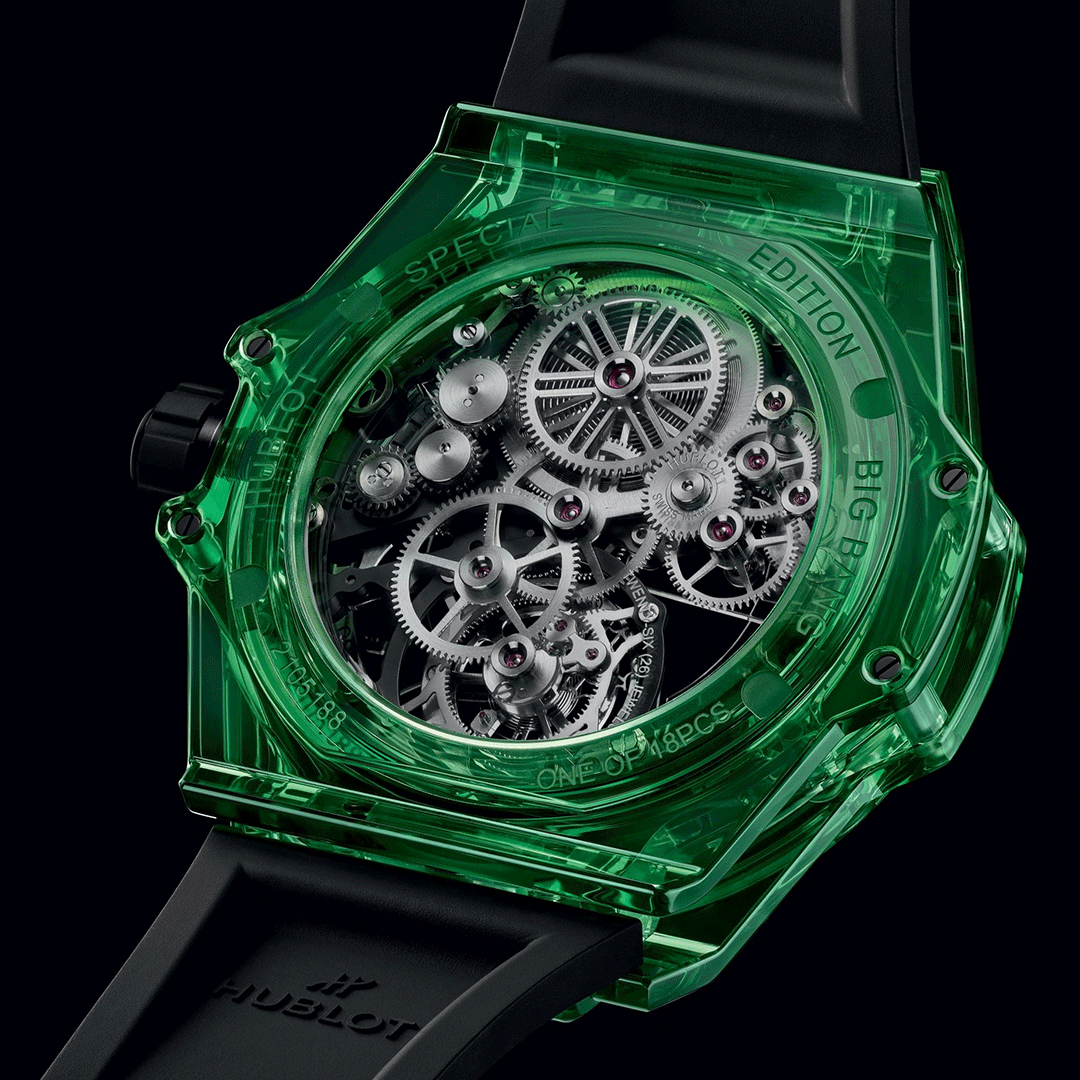 HUBLOT Big Bang Tourbillon Automatic Green Saxem 429.JG.0110.RT